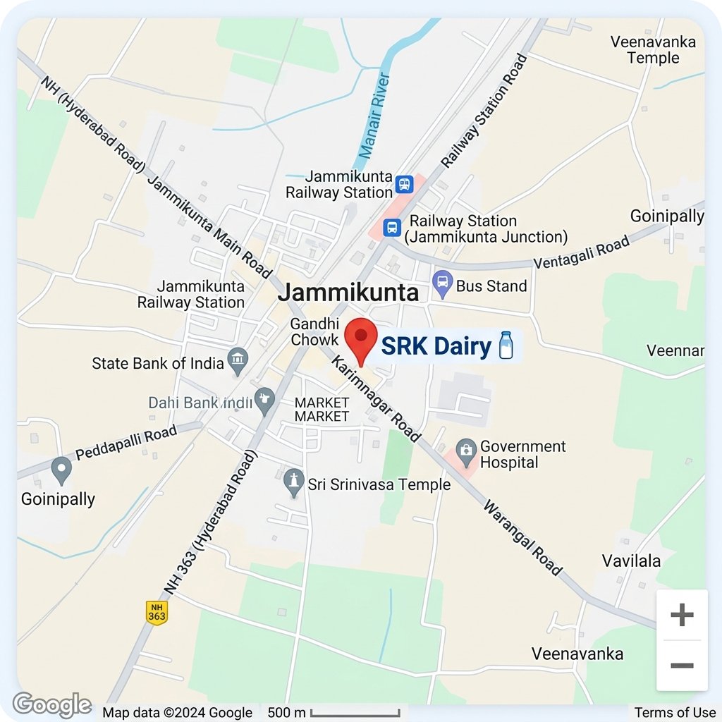 Map to SRK Dairy Jammikunta